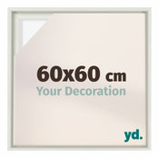 Lyon MDF Canvas Floater Frame 60x60cm White Matte Front Size | Yourdecoration.co.uk