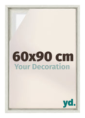Lyon MDF Canvas Floater Frame 60x90cm White Wash Voorzijde Maat | Yourdecoration.co.uk