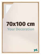 Lyon MDF Canvas Floater Frame 70x100cm Beech Front Size | Yourdecoration.co.uk