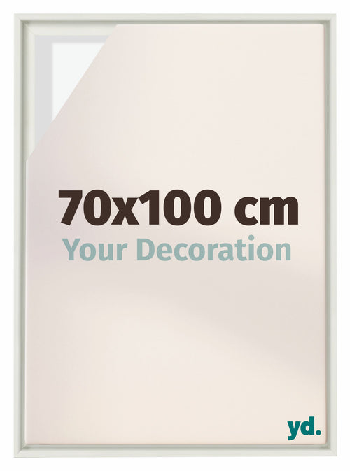 Lyon MDF Canvas Floater Frame 70x100cm White Matte Front Size | Yourdecoration.co.uk