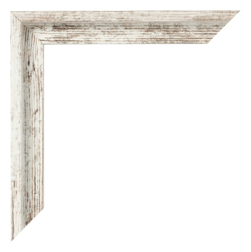 Lyon MDF Canvas Floater Frame White Vintage Corner | Yourdecoration.co.uk
