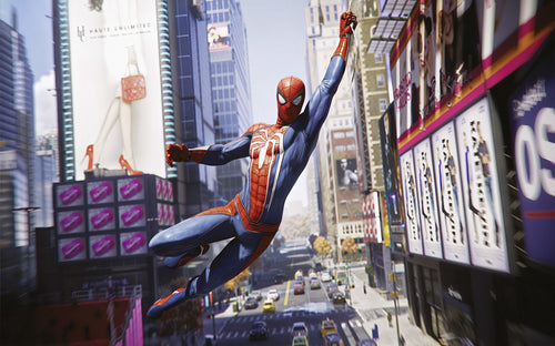 Marvel Spider Man City Swing Wall Mural DX8 239 | Yourdecoration.co.uk
