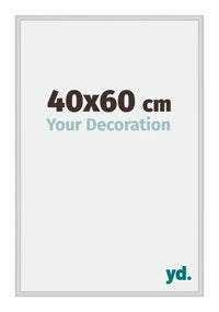 Miami Aluminium Photo Frame 40x60cm Silver Matt Front Size | Yourdecoration.co.uk