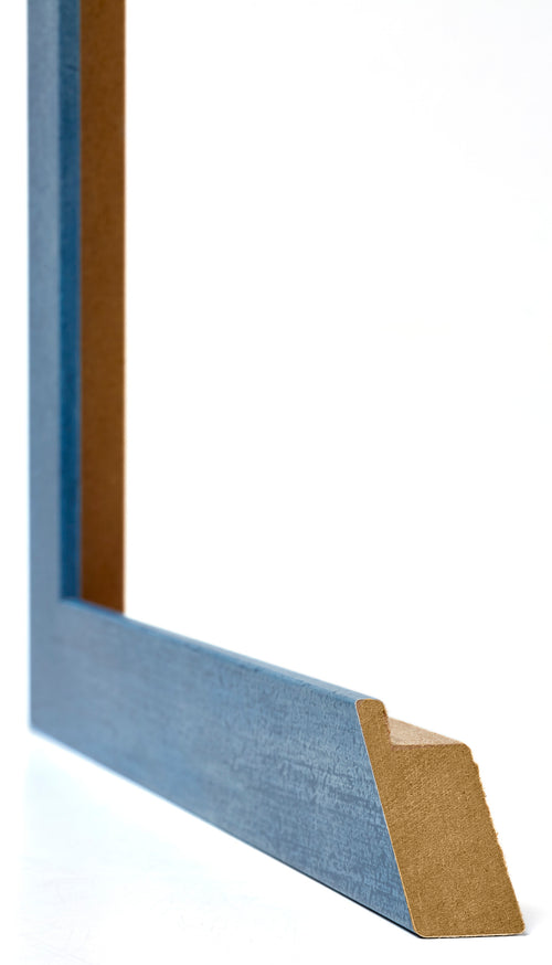 Mura MDF Photo Frame 18x24cm Bright Blue Swept Detail Intersection | Yourdecoration.co.uk