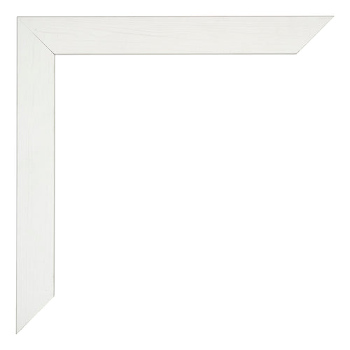 Mura MDF Photo Frame 18x24cm White Wiped Detail Corner | Yourdecoration.co.uk