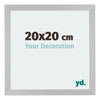 Mura MDF Photo Frame 20x20cm Silver Matte Front Size | Yourdecoration.co.uk