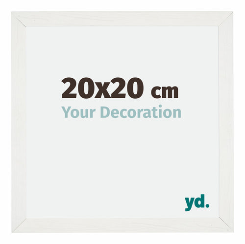 Mura MDF Photo Frame 20x20cm White Wiped Front Size | Yourdecoration.co.uk