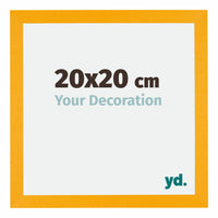 Mura MDF Photo Frame 20x20cm Yellow Front Size | Yourdecoration.co.uk
