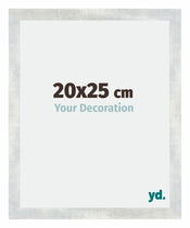 Mura MDF Photo Frame 20x25cm Silver Glossy Vintage Front Size | Yourdecoration.co.uk