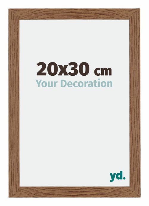 Mura MDF Photo Frame 20x30cm Oak Rustic Front Size | Yourdecoration.co.uk