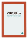 Mura MDF Photo Frame 20x30cm Orange Front Size | Yourdecoration.co.uk