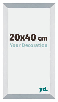 Mura MDF Photo Frame 20x40cm Aluminum Brushed Front Size | Yourdecoration.co.uk