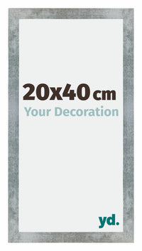 Mura MDF Photo Frame 20x40cm Iron Swept Front Size | Yourdecoration.co.uk