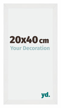 Mura MDF Photo Frame 20x40cm White High Gloss Front Size | Yourdecoration.co.uk
