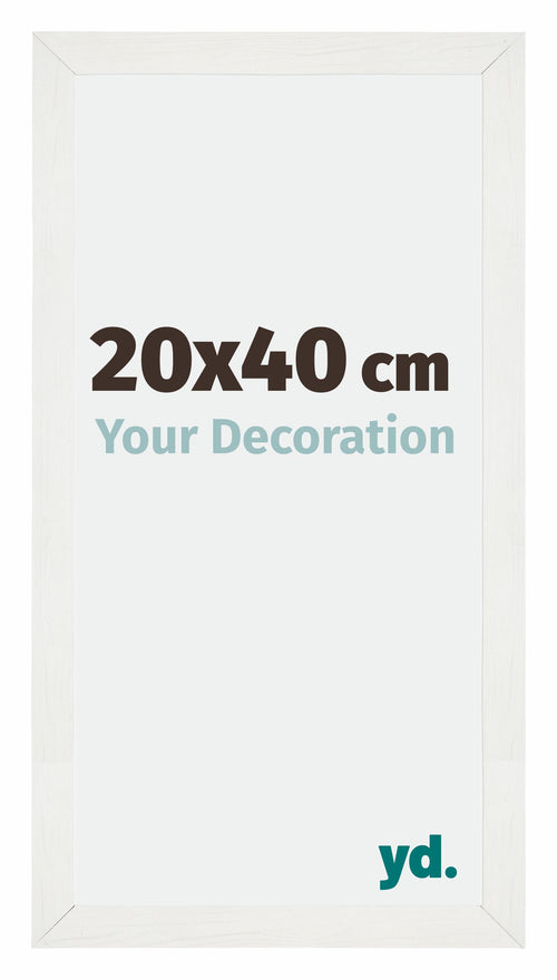 Mura MDF Photo Frame 20x40cm White Wiped Front Size | Yourdecoration.co.uk