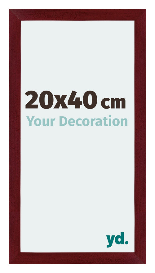 Mura MDF Photo Frame 20x40cm Winered Wiped Front Size | Yourdecoration.co.uk