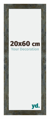 Mura MDF Photo Frame 20x60cm Blue Gold Melange Front Size | Yourdecoration.co.uk