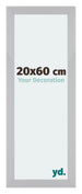Mura MDF Photo Frame 20x60cm Silver Matte Front Size | Yourdecoration.co.uk