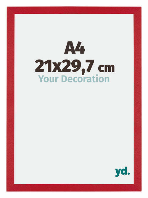 Mura MDF Photo Frame 21x29 7cm A4 Red Front Size | Yourdecoration.co.uk