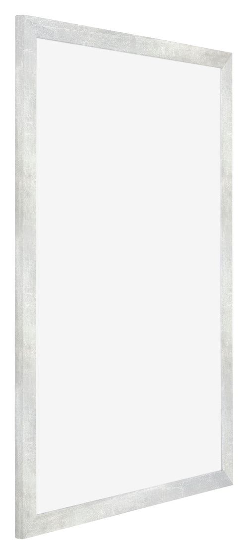 Mura MDF Photo Frame 21x29 7cm A4 Silver Glossy Vintage Front Oblique | Yourdecoration.co.uk