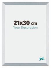 Mura MDF Photo Frame 21x30cm Aluminum Brushed Front Size | Yourdecoration.co.uk
