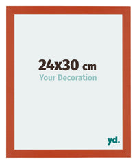 Mura MDF Photo Frame 24x30cm Orange Front Size | Yourdecoration.co.uk