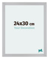 Mura MDF Photo Frame 24x30cm Silver Matte Front Size | Yourdecoration.co.uk