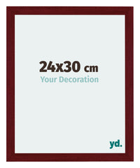 Mura MDF Photo Frame 24x30cm Winered Wiped Front Size | Yourdecoration.co.uk