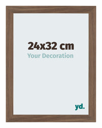 Mura MDF Photo Frame 24x32cm Black Woodgrain Front Size | Yourdecoration.co.uk