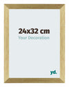 Mura MDF Photo Frame 24x32cm Gold Shiny Front Size | Yourdecoration.co.uk