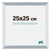 Mura MDF Photo Frame 25x25cm Aluminum Brushed Front Size | Yourdecoration.co.uk