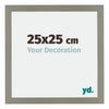Mura MDF Photo Frame 25x25cm Gray Front Size | Yourdecoration.co.uk