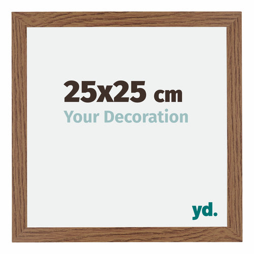 Mura MDF Photo Frame 25x25cm Oak Rustic Front Size | Yourdecoration.co.uk
