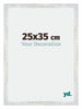 Mura MDF Photo Frame 25x35cm Silver Glossy Vintage Front Size | Yourdecoration.co.uk