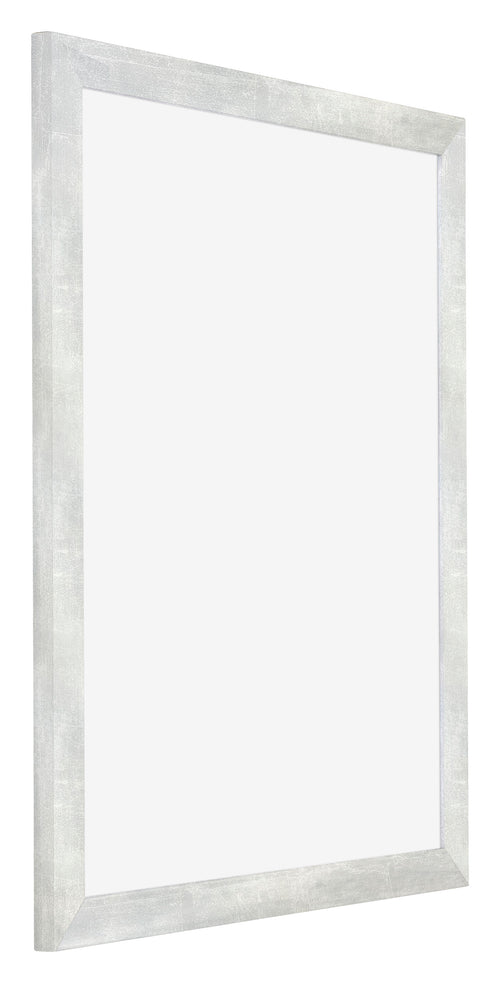 Mura MDF Photo Frame 28x35cm Silver Glossy Vintage Front Oblique | Yourdecoration.co.uk