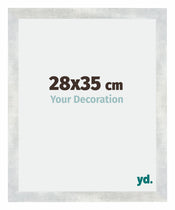 Mura MDF Photo Frame 28x35cm Silver Glossy Vintage Front Size | Yourdecoration.co.uk