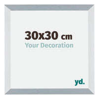 Mura MDF Photo Frame 30x30cm Aluminum Brushed Front Size | Yourdecoration.co.uk
