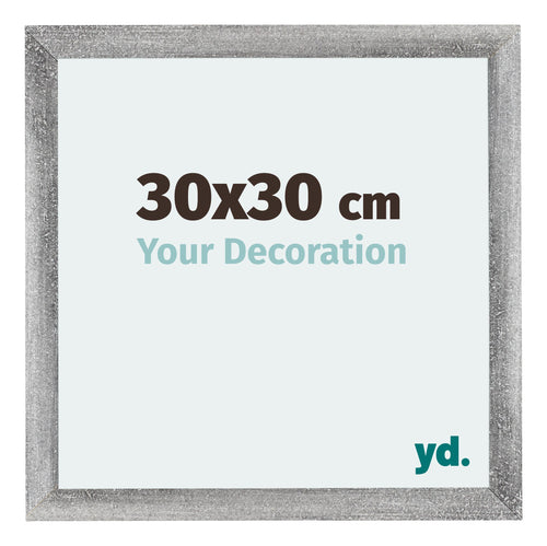 Mura MDF Photo Frame 30x30cm Gray Wiped Front Size | Yourdecoration.co.uk