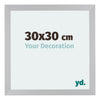 Mura MDF Photo Frame 30x30cm Silver Matte Front Size | Yourdecoration.co.uk