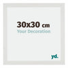 Mura MDF Photo Frame 30x30cm White Matte Front Size | Yourdecoration.co.uk