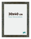 Mura MDF Photo Frame 30x40cm Blue Gold Melange Front Size | Yourdecoration.co.uk
