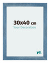 Mura MDF Photo Frame 30x40cm Bright Blue Swept Front Size | Yourdecoration.co.uk