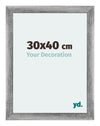 Mura MDF Photo Frame 30x40cm Gray Wiped Front Size | Yourdecoration.co.uk