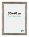 Mura MDF Photo Frame 30x40cm Metal Vintage Front Size | Yourdecoration.co.uk
