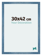 Mura MDF Photo Frame 30x42cm Bright Blue Swept Front Size | Yourdecoration.co.uk