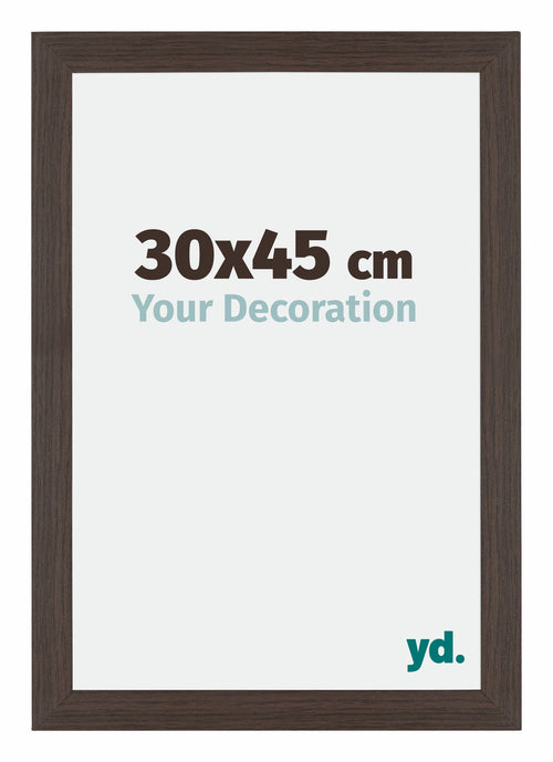 Mura MDF Photo Frame 30x45cm Oak Dark Front Size | Yourdecoration.co.uk