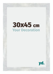 Mura MDF Photo Frame 30x45cm Silver Glossy Vintage Front Size | Yourdecoration.co.uk