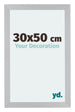 Mura MDF Photo Frame 30x50cm Silver Matte Front Size | Yourdecoration.co.uk