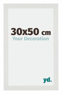 Mura MDF Photo Frame 30x50cm White Matte Front Size | Yourdecoration.co.uk
