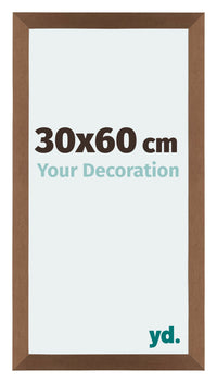 Mura MDF Photo Frame 30x60cm Copper Design Front Size | Yourdecoration.co.uk